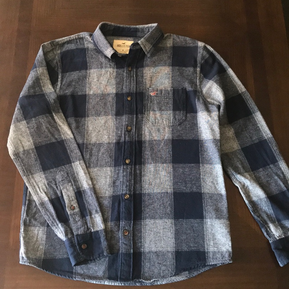 Hollister Button Down Long Sleeve Blue